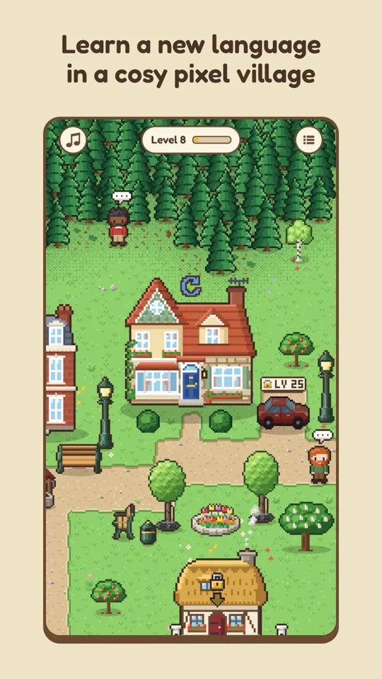 The village, with villagers to talk to